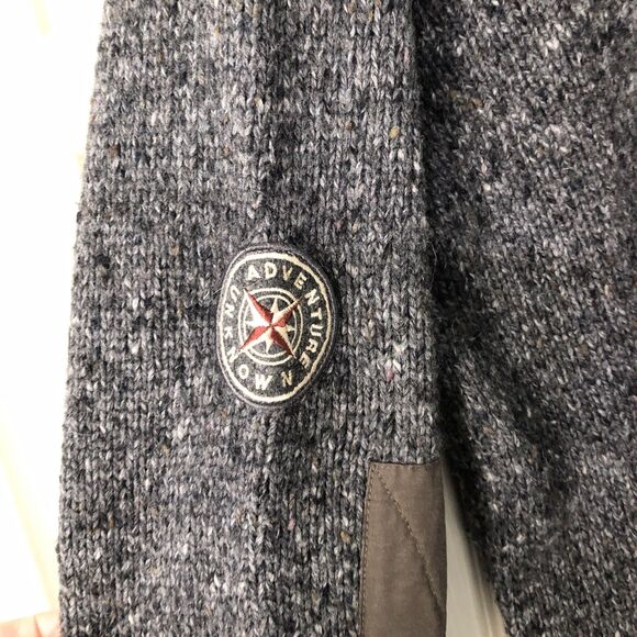 Vintage Columbia Sz XL Wool Sweater Men’s Gray Quarter Zip Fisherman Grandpa - Picture 6 of 9